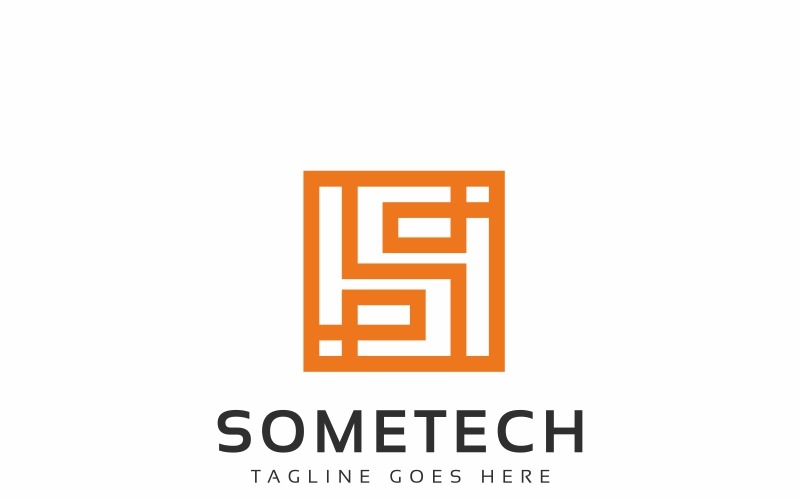 Download Шаблон логотипа "Sometech - S Letter Logo Template" / Sometech - S Letter Logo Template - Шаблон логотипа на тему графика agency brand business company consulting corner corporate creative design free use letter line lines logo maze media modern print ready