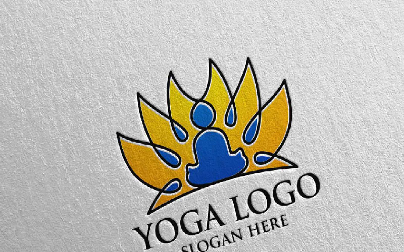 Modello di logo di yoga 39