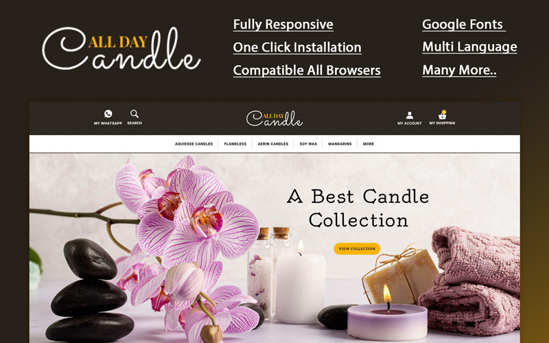 All day - Candle Store OpenCart Template