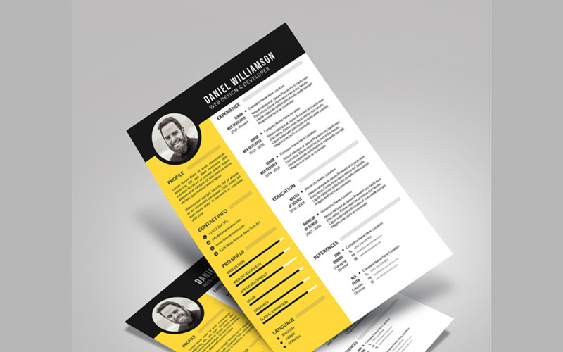 Clean CV with cover letter Resume Template