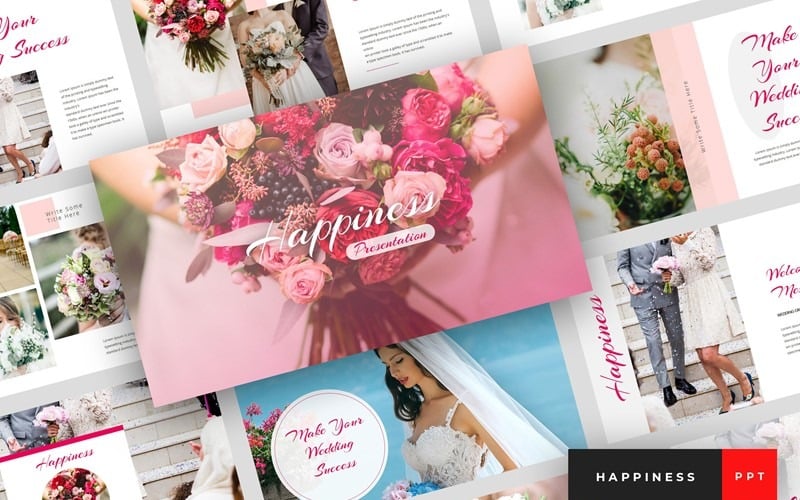 Happiness - Wedding PowerPoint template