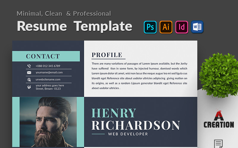 Download Резюме "Henry Richardson Web developer Resume Template" / Henry Richardson Web developer Resume Template - Резюме на тему графика resume a4 bundle classic clean cv cover letter job minimalist download layout template word simple application student objective 2page coverletter