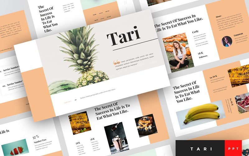 Tari - Food PowerPoint template