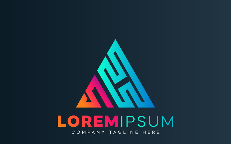 Download Шаблон логотипа "AH ABSTRACT DESIGN 3 Logo Template" / AH ABSTRACT DESIGN 3 Logo Template - Шаблон логотипа на тему графика corporate minimal logotype creative alphabet symbol typography shape letter icon modern identity vector graphic abstract illustration sign trendy logo design