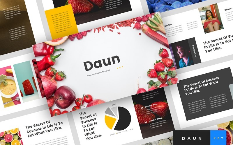 Daun - Cibo - Modello di Keynote