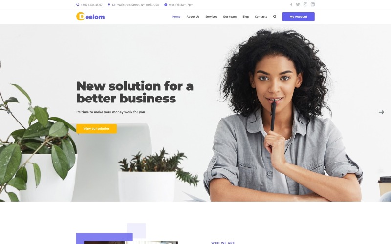 Dealom - Duyarlı İş Danışmanlığı Klasik Joomla Şablonu