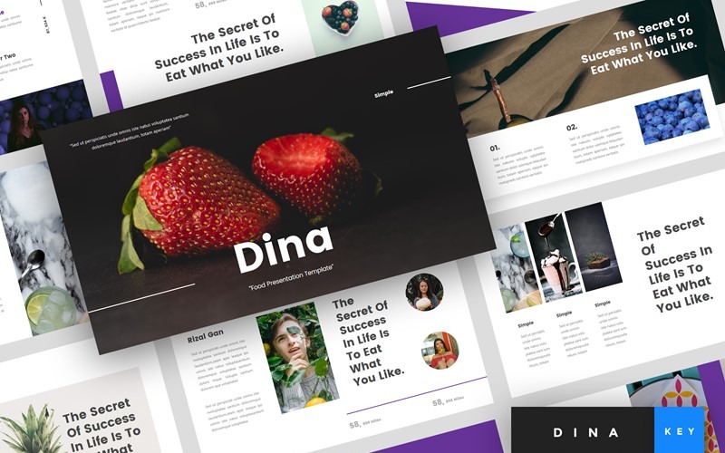 Dina - Eten - Keynote-sjabloon