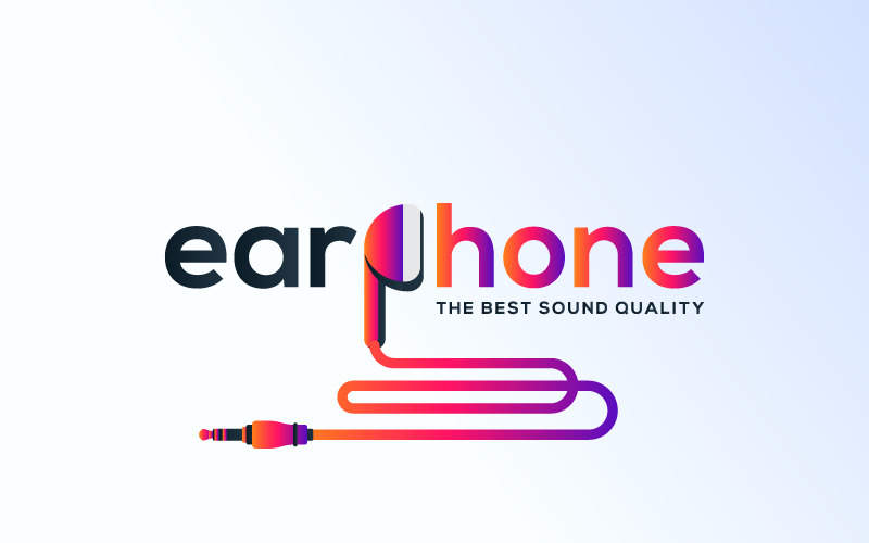 Download Шаблон логотипа "EARPHONE ABSTRACT DESIGN Logo Template" / EARPHONE ABSTRACT DESIGN Logo Template - Шаблон логотипа на тему графика corporate minimal logotype creative alphabet symbol typography shape letter icon modern identity vector graphic abstract illustration sign trendy logo design