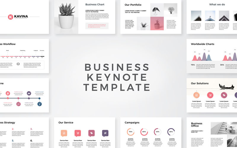 Lungi - Modern Business Presentation - Keynote-Vorlage