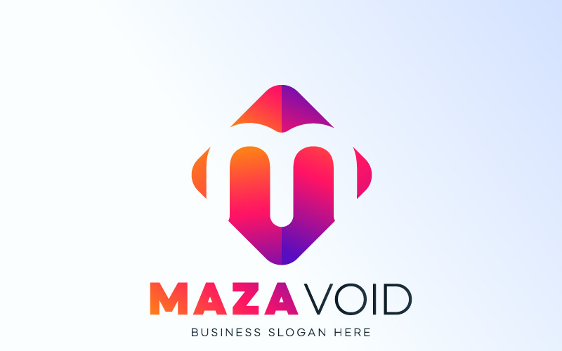 Download Шаблон логотипа "MAZA VOID ABSTRACT DESIGN Logo Template" / MAZA VOID ABSTRACT DESIGN Logo Template - Шаблон логотипа на тему графика corporate minimal logotype creative alphabet symbol typography shape letter icon modern identity vector graphic abstract illustration sign trendy logo design