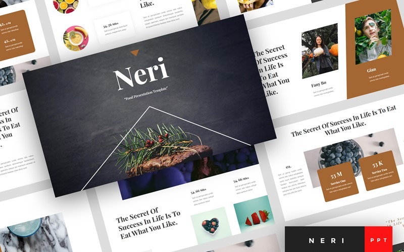 Neri - Modelo de PowerPoint de comida