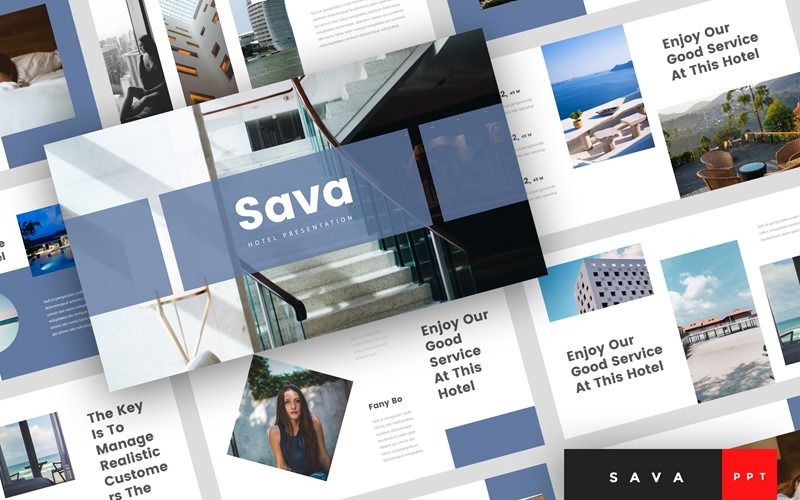 Sava - Modèle PowerPoint d'hôtel