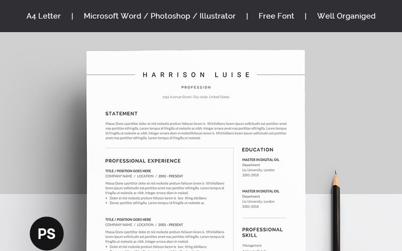 Harrisons Luise Resume Template