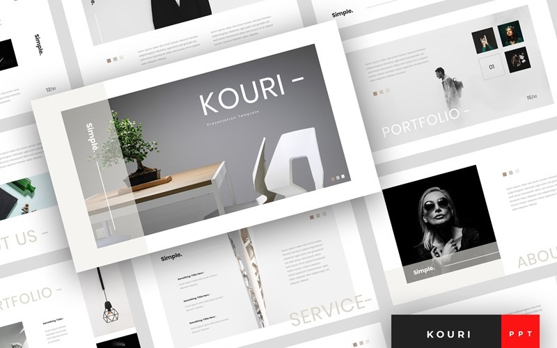 Kouri - 最小的PowerPoint模板