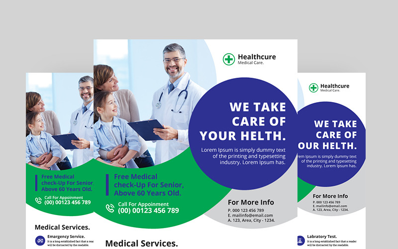 Download Фирменный стиль "Clinic Flyer - Corporate Identity Template" / Clinic Flyer - Corporate Identity Template - Фирменный стиль на тему графика flyer flyerdesign medicalflyer clinic doctor hospital test treatement marketing branding corporate advertiging