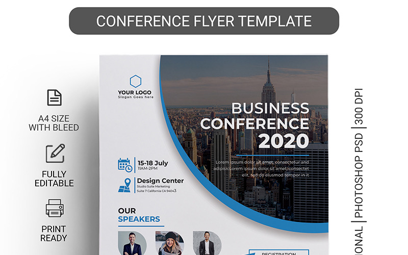 Download Фирменный стиль "CONFERENCE FLYER 03 - Corporate Identity Template" / CONFERENCE FLYER 03 - Corporate Identity Template - Фирменный стиль на тему графика a4 annual business company conference conference flyer convention corporate flyer event expo leaflet magazine marketing meeting multipurpose newspaper pamphlet poster