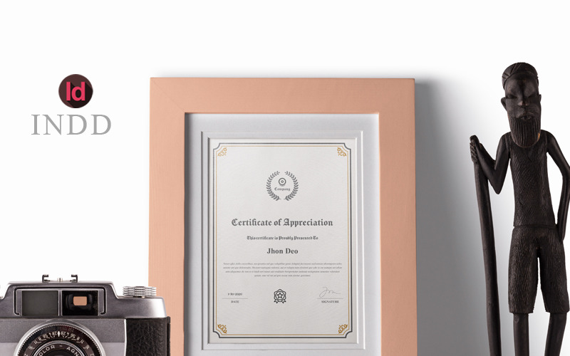 Download Шаблон сертификата "Corporate Company Certificate Template" / Corporate Company Certificate Template - Шаблон сертификата на тему графика 