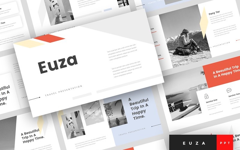 Euza - Подорожі шаблон PowerPoint