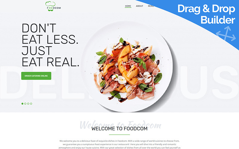 Foodcom - Шаблон Moto CMS 3 для ресторана