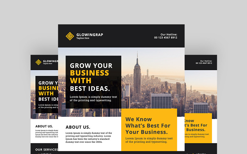 Download Фирменный стиль "Glowingrap - Advertising Flyer - Corporate Identity Template" / Glowingrap - Advertising Flyer - Corporate Identity Template - Фирменный стиль на тему графика flyer design corporate creative marketing branding professional simple smart banner poster printing