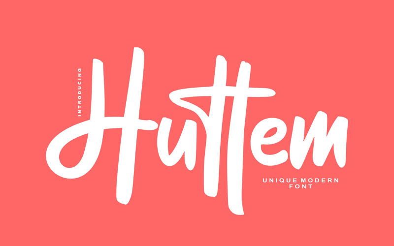 Huttem | Police cursive moderne unique