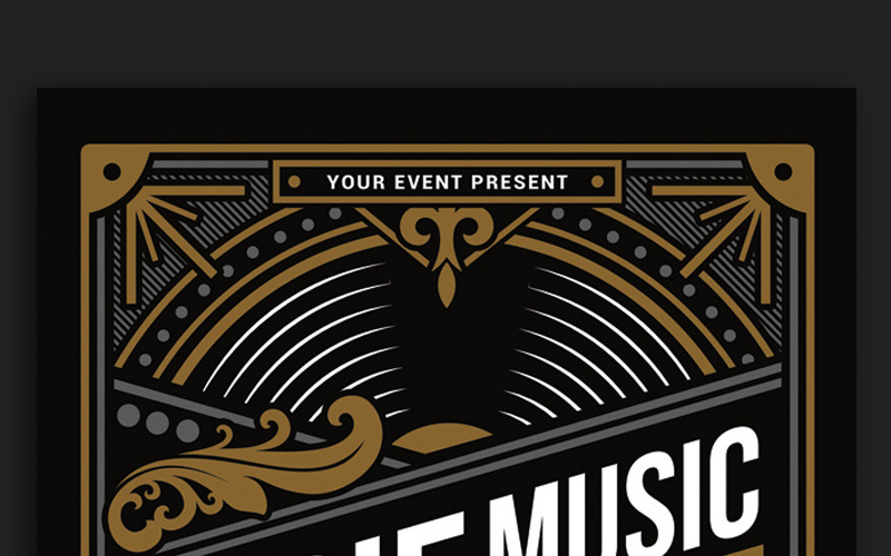 Download Фирменный стиль "Indie Music Festival - Corporate Identity Template" / Indie Music Festival - Corporate Identity Template - Фирменный стиль на тему графика advert advertise alternative band bright building buildings city concert flyer elegant festival gig guitar guitarist indie light magazine modern music