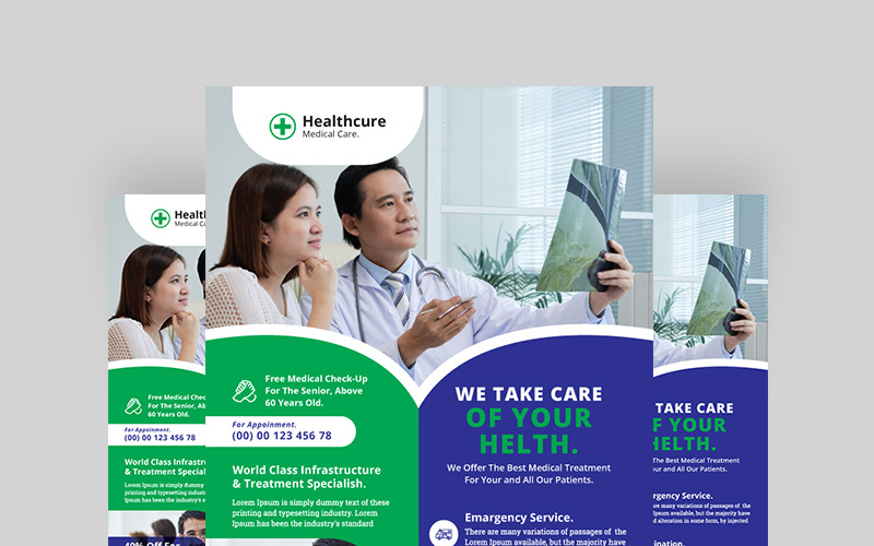 Download Фирменный стиль "Medical Flyer - Corporate Identity Template" / Medical Flyer - Corporate Identity Template - Фирменный стиль на тему графика flyer flyerdesign medical lab clinic doctor teatement operation test medicalflyer marketing promotion professional graphic design banner poster