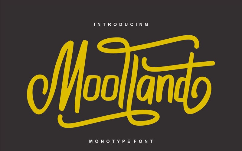 Download Moolland | Monotype Cursive Font - Шрифт На Тему Графика