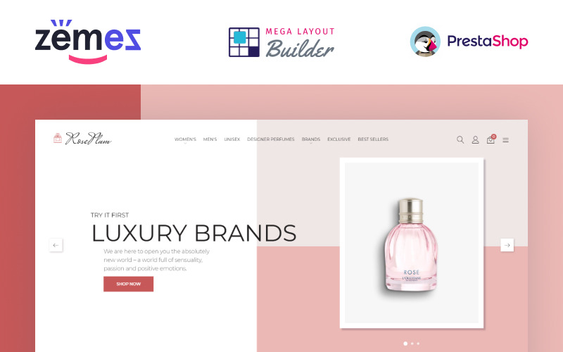 шаблон парфюмерного магазина тема prestashop