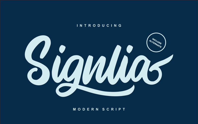 Signlia | Modernt kursivt teckensnitt