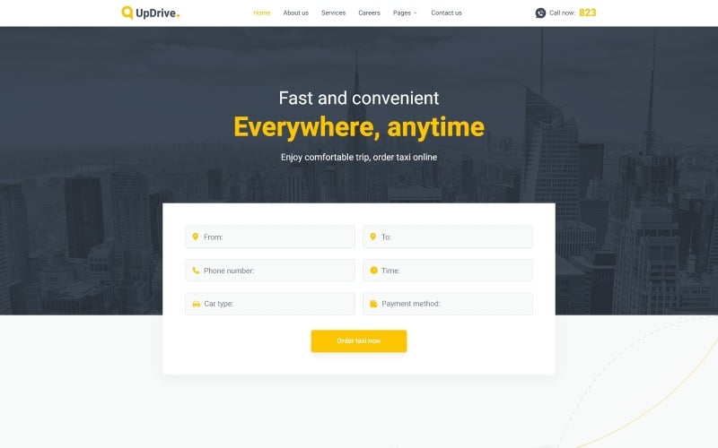 UpDrive - шаблон веб-сайту служби онлайн-таксі