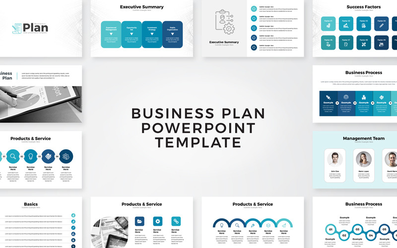 Businessplan presentatie PowerPoint-sjabloon