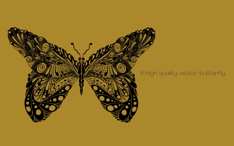 Hand-drawn Butterfly Kit Logo Template