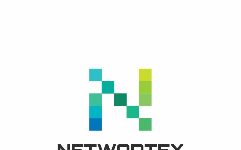 Networtex - шаблон логотипа буква N