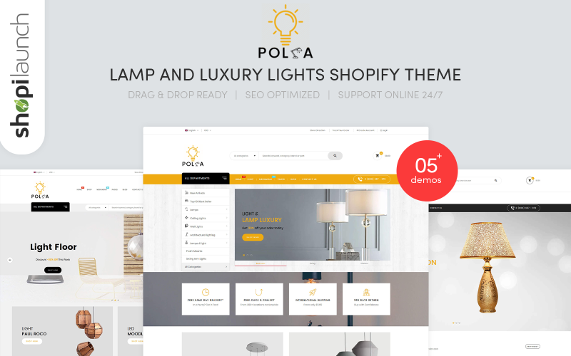 Polka - responsywny motyw Shopify dla lamp i luksusowych świateł