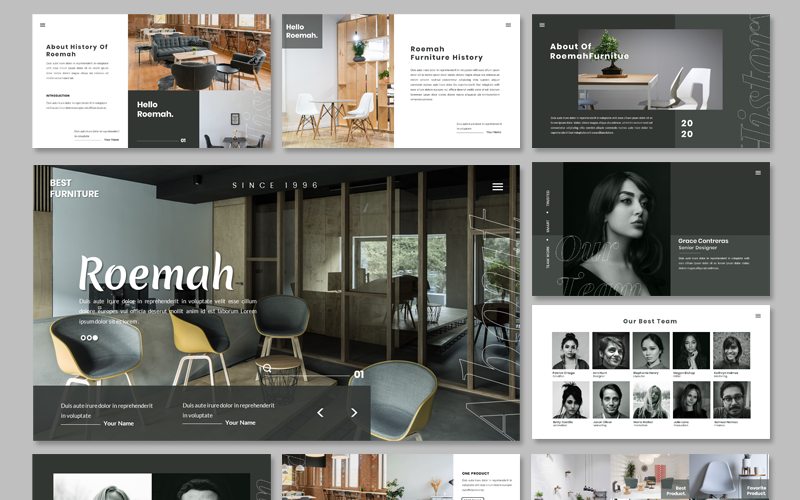 Roemah - Modello PowerPoint per mobili e decorazioni per la casa