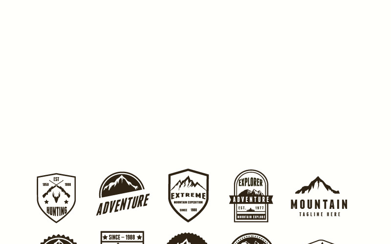 Berg en avontuur Kit Logo sjabloon instellen