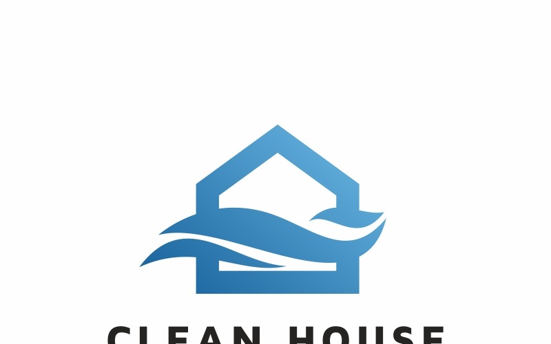 Download Шаблон логотипа "Clean House Logo Template" / Clean House Logo Template - Шаблон логотипа на тему графика branding build builder building business city clean company construction corporate elegant home house locator nature professional property real estate realtor