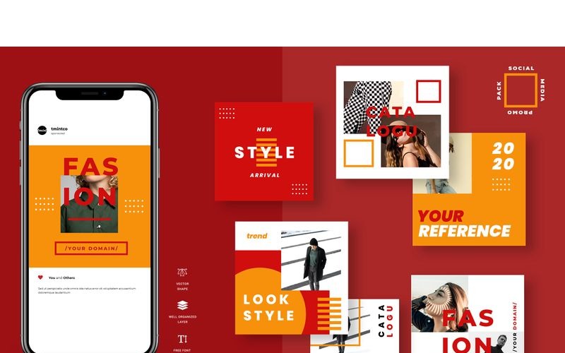 Download Шаблон для соцсетей "Four - Instagram Post Social Media Template" / Four - Instagram Post Social Media Template - Шаблон для соцсетей на тему графика 