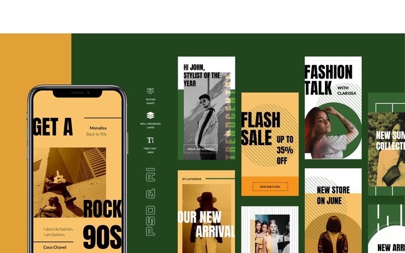Download Шаблон для соцсетей "Graffin - Instagram Stories Social Media Template" / Graffin - Instagram Stories Social Media Template - Шаблон для соцсетей на тему графика 