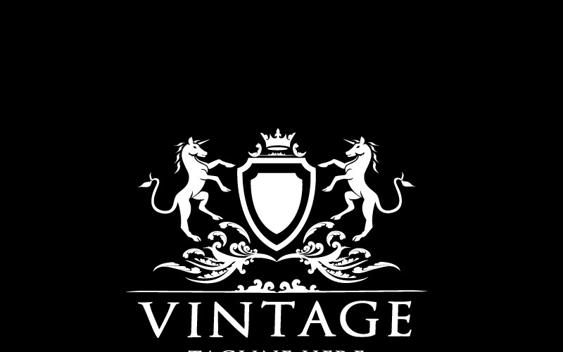 Download Шаблон логотипа "Horse Royal Badges Heraldic Logo Template" / Horse Royal Badges Heraldic Logo Template - Шаблон логотипа на тему графика heraldic horse royal emblem vintage crown vector shield symbol animal heraldry badge illustration arms label decoration classic knight ornament protection