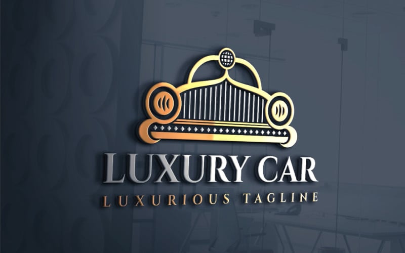 Luksusowy samochód Service Auto Logo Design