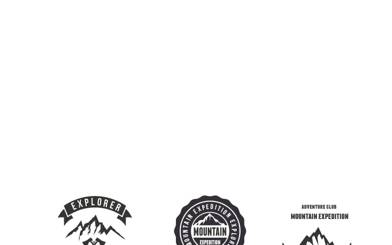 Mountain and Adventure Explore Logo Template