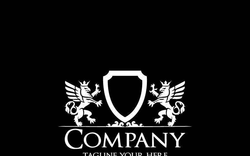 Download Шаблон логотипа "Royal Griffin Heraldic Logo Template" / Royal Griffin Heraldic Logo Template - Шаблон логотипа на тему графика heraldic griffin vector emblem shield heraldry crown animal badge knight eagle arms vintage king symbol wing ornamental logo military gryphon