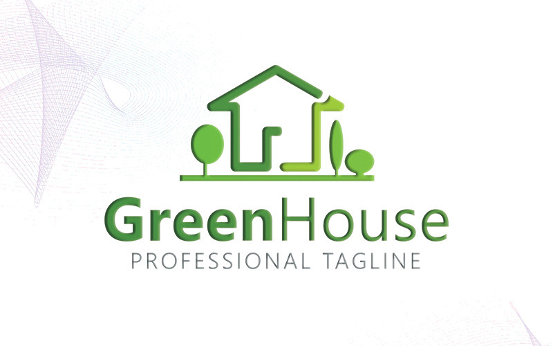 Шаблон логотипа GreenHouse