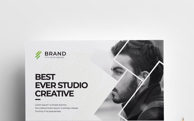 Brand - Volantino aziendale creativo Vol_ 35 - Modello di identità aziendale