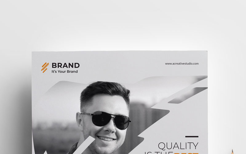 Brand - Volantino aziendale creativo Vol_ 37 - Modello di identità aziendale