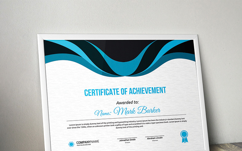Download Шаблон сертификата "Curvy Corporate Certificate Template" / Curvy Corporate Certificate Template - Шаблон сертификата на тему графика certificate corporate decorative diploma elegant excellence frame graduation green modern multicolor ornament ornaments paper print ready template professional red simple
