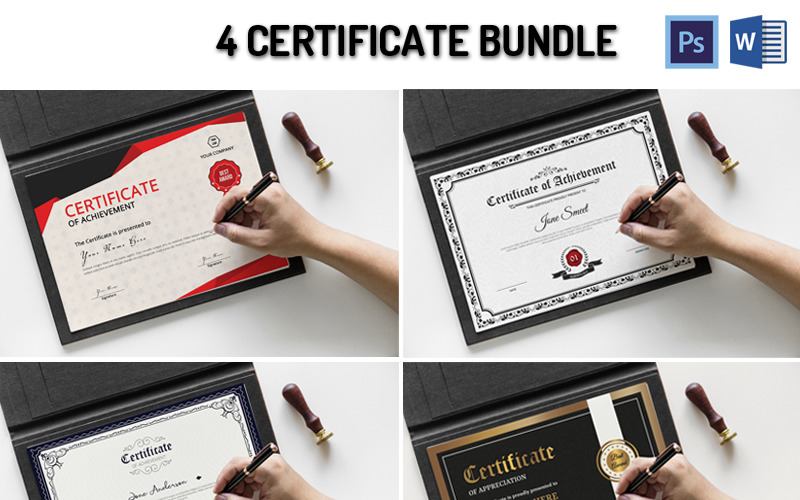 Download Шаблон сертификата "Smeet 4 Certificate Template" / Smeet 4 Certificate Template - Шаблон сертификата на тему графика certificate word appreciation sale achievement psd photoshop a4 academic completion multipurpose award printable diy print ready