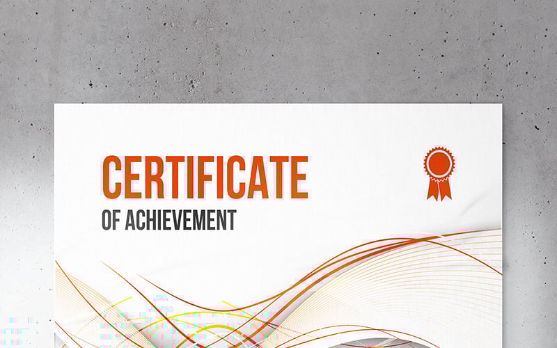 Wavy Abstract Certificate Template
